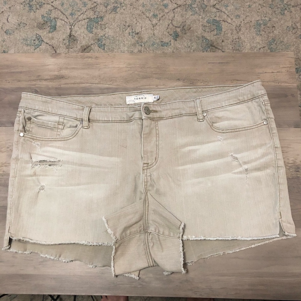 Torrid Distressed Jean Shorts
